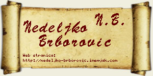 Nedeljko Brborović vizit kartica
